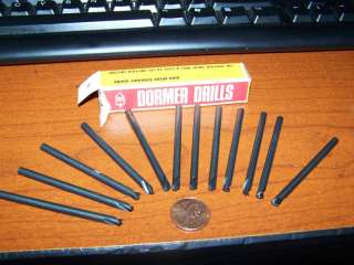 Dormer HSS 5/32 x 1/8 flute 12 aircraft drill bits new  