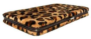 Leopard Fur Matching Handbag Purse & Wallet Brown Trims  