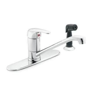 MOEN M Dura Commercial Single Handle Side Sprayer Kitchen Faucet in 