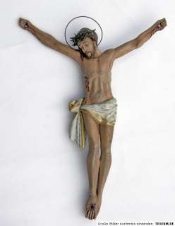 Jesus / Kruzifix   Holz geschnitzt und gefasst   19. Jahrhundert 