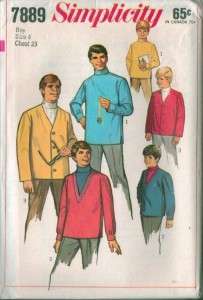 Vintage Simplicity Mens Shirt Sewing Pattern Uncut  