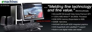 eMachines EL1210 01e Refurbished Desktop PC   AMD Athlon 64 2650e 1 