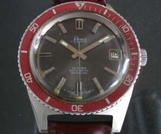 VINTAGE RENIS 37MM DIVERS AUTOMATIC CAL FELSA 4007 SWISS WATCH FROM 