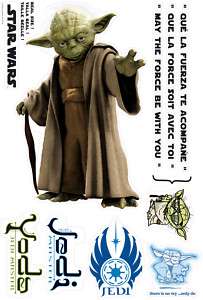 Star Wars Clone Jedi YODA 1:1 Wandtattoo Wandsticker  