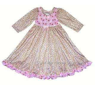 New Girls Boutique Laura Dare Pink Leopard Nightgown 2T  
