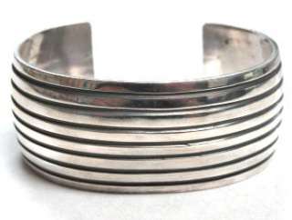 Andy Cadman –Wide Silver Cuff – Beautiful Navajo Style  