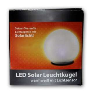 Solar LED Leuchtkugel warmweiß SOLARKUGEL Lichtsensor  