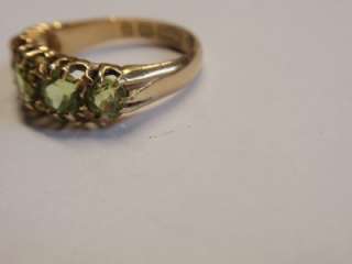   VICTORIAN 18CT. GOLD PERIDOT ENGAGEMENT RING 19TH CENTURY 1898  