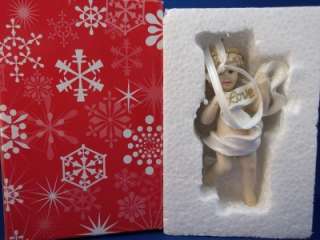 Cherub With Marabou Wings Love Christmas Ornament New Boxed Avon Angel 