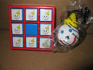 JACK In THE BOX Car Antena & Tic~Tac~Toe Game Pc. Character Toy 