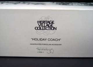 Dept 56 Heritage Village Collection #5561 1 Holiday Coach Original 