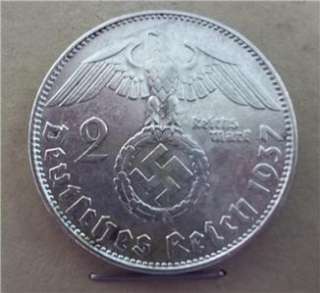 1937 D(Munich) Germany 2 MARK SILVER COiN, BU  