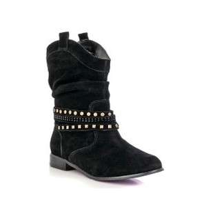 Twiggy LONDON Suede Ankle Boots with Studs and Jewel Detail Details 