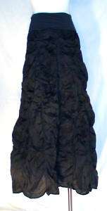 ELAN Shirred Cotton Fold Long Skirt (V401) BLACK: S,M,L  