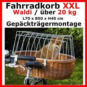Hunde fahrradkorb Waldi XXL Gepäckträgermontage +Kuppel  
