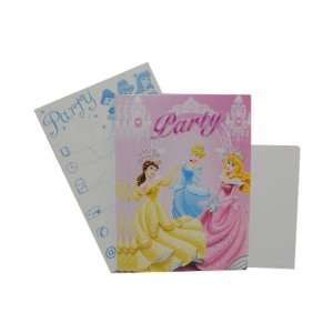 10 tlg. Set Disney Prinzessin Einladungskarten mit Umschlag Party 