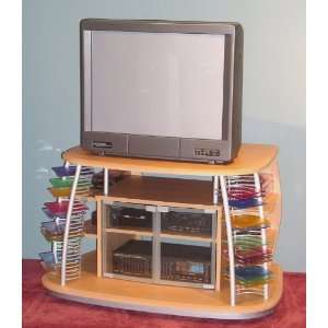  4D Concepts TV/DVD Cart, Beech/Metal