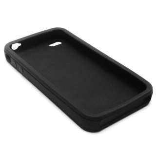 Tyre Tread Silicone Case For iPhone 4 4S 4G Black Rubber Cover Skin 