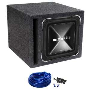   ATREND SINGLE 12 VENTED SUBWOOFER ENCLOSURE + SUB BOX WIRE KIT WITH