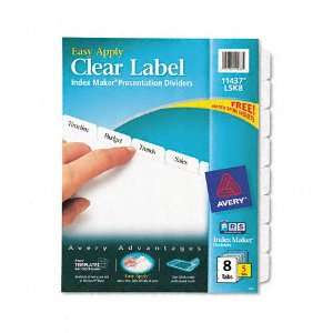  Avery  Index Maker Clear Label Punched Dividers, Eight 