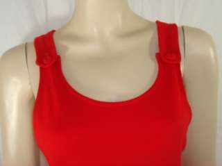 TOPSHOP RED JERSEY PINAFORE DRESS CROSS STRAP BACK new  