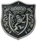 Lion Crest Trophy Belt Buckle Shield Animal Crown Sword