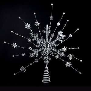  Pack of 6 Ice Palace Silver Starburst and Snowflake 