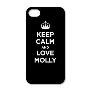 Vinyl skin for iPhone 4/4S KEEP CALM AND LOVE MOLLY BLACK WW2 WWII 