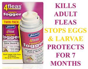 Johnsonss 4 FLEAS Room Fogger TWIN PACK ONLY £10.10  
