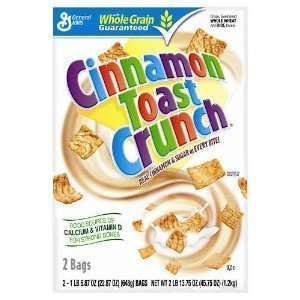 General Mills Cinnamon Toast Crunch Cereal 45.75 Total Ounce Two Bag 