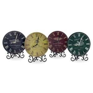 IMAX Set Of Four Complementary European Inspired Vineyard Clocks With 