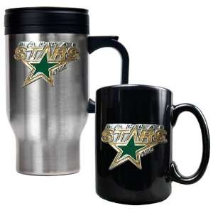    Dallas Stars Travel Mug & Ceramic Coffee Mug Set