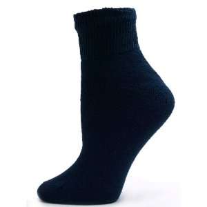 Sole Pleasers Womens Navy Diabetic Quarter Socks   3 Pairs [Health 