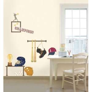  Easy Instant Decoration Wall Sticker Decal   baseball play 