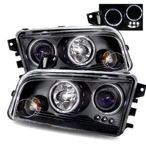    06 08 Dodge Charger Black LED Halo Projector Headlights Automotive