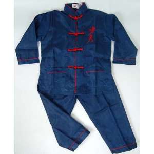 Chinese Kids Kung Fu Shirt Pants Suit Navy Blue Available Sizes 6M 