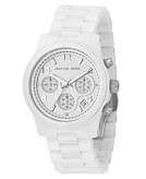 Macys   Michael Kors Watch Womens Chronograph White Ceramic Bracelet 