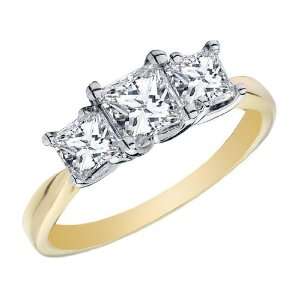   Stone Anniversary Ring 1.5 Carat (ctw) in 14K Yellow Gold , Size 4.5
