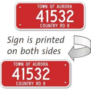  Fire Address Sign   Jumbo , 20 x 8 Office Products