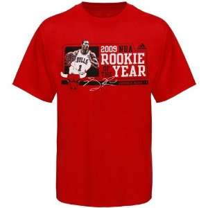 adidas Chicago Bulls Red #1 Derrick Rose 2009 NBA Rookie of the Year T 