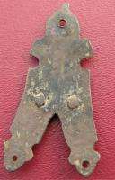 Ancient VIKING BRONZE Artifact   FITTING w FACE A42  