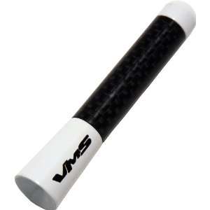   Short 3 inch Car Antenna in WHITE with BLACK Carbon Fiber Automotive