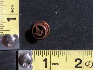 Vintage Antique Masonic Mason Screw Back Lapel Pin  