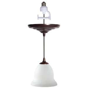  Easy Install Screw In Glass Pendant Light with Amber Shade 