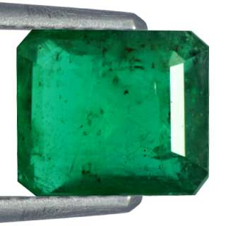 45 cts Natural Top Green Zambian Mined Emerald Gemstone Octagon Cut 