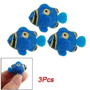  Pcs Blue Plastic Mini Tropical Fish Aquarium Ornament: Pet Supplies