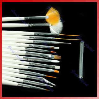 15 Pcs Pro Nail Art Design Polish Brush Painting Pen  