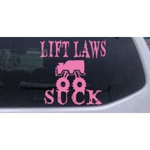 Lift Laws Suck Off Road Car Window Wall Laptop Decal Sticker    Pink 