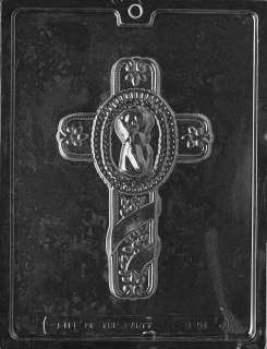Baby BABYS BAPTISM CROSS Chocolate Candy Mold Soap 4 9/16 x 7 1/ 8 x 