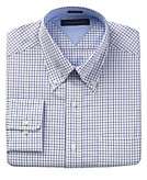Macys   Tommy Hilfiger Dress Shirt, Fitted White Purple Check Long 